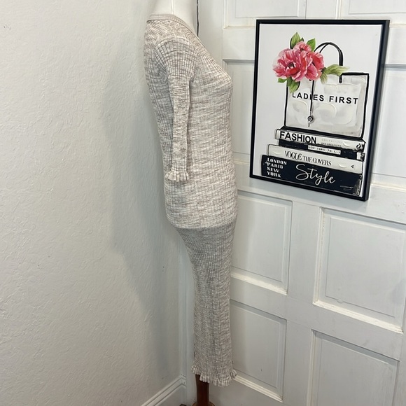 Veronica Beard Richie Ribbed 3 Quarter Sleeve Dress Size S - Picture 4 of 9